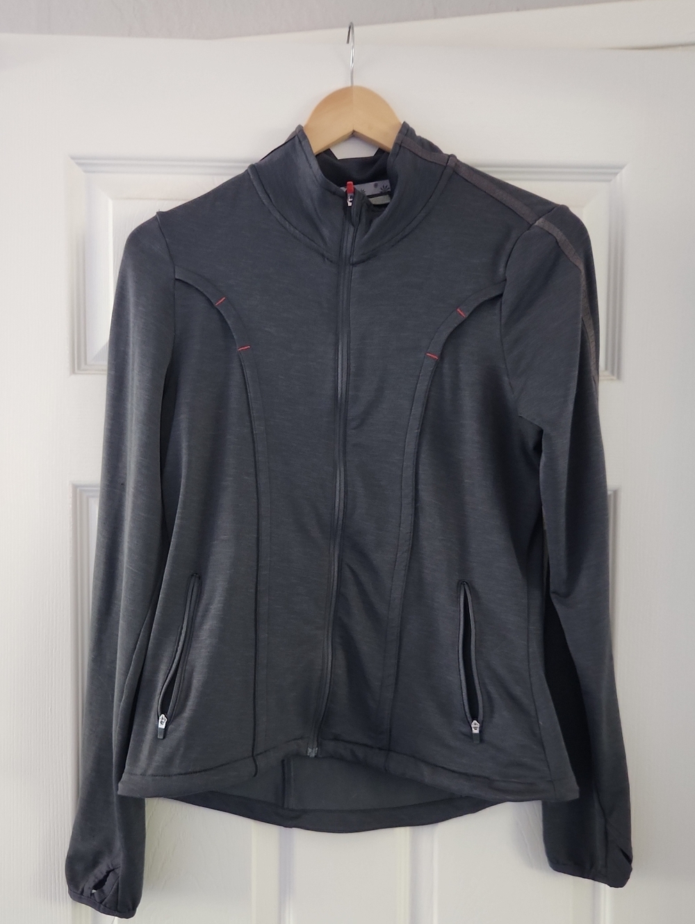 Athleta Women's Charcoal Grey Zip-Front Active Jacket